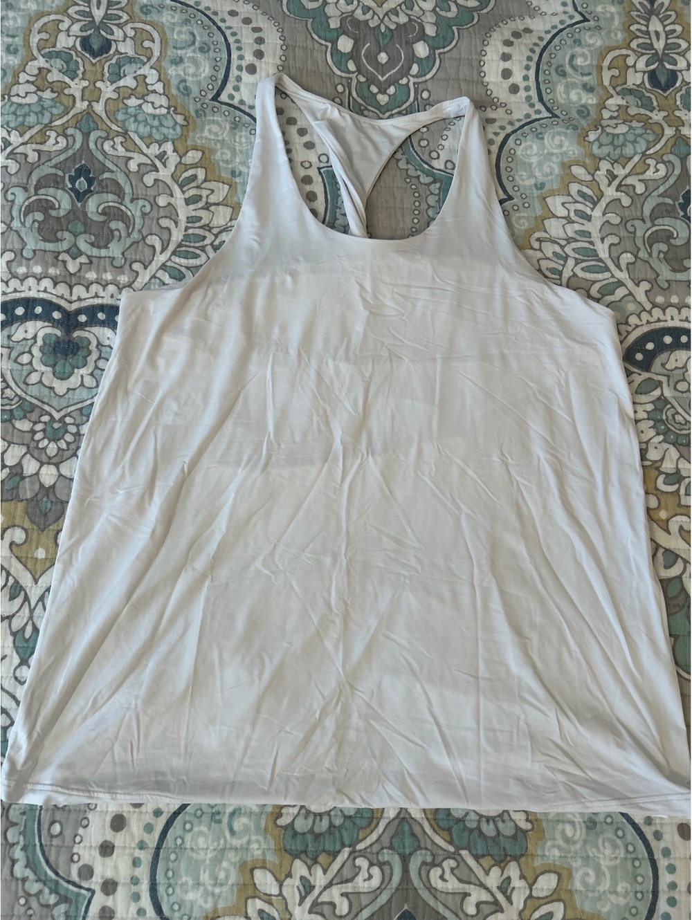 Alo White Racerback Tank Top